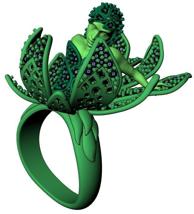 women ring print model 3D print model_26