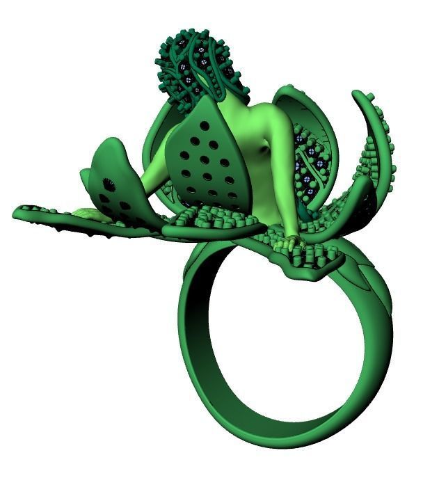 women ring print model 3D print model_20