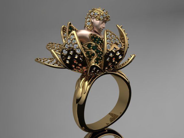 women ring print model 3D print model_10