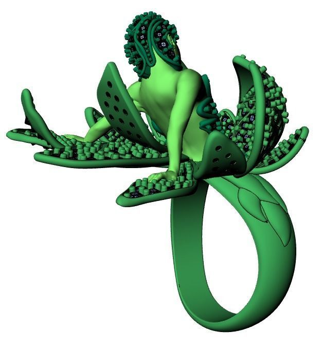 women ring print model 3D print model_23