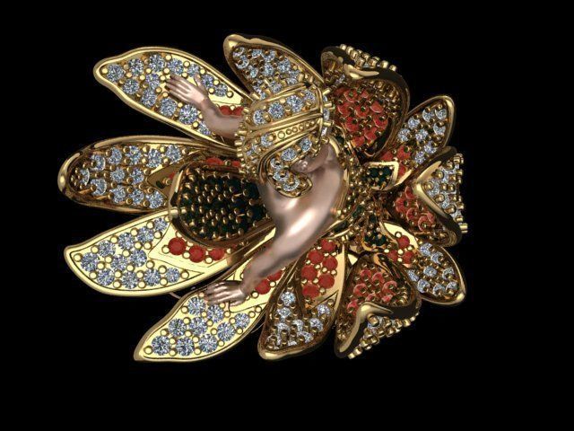 women ring print model 3D print model_15