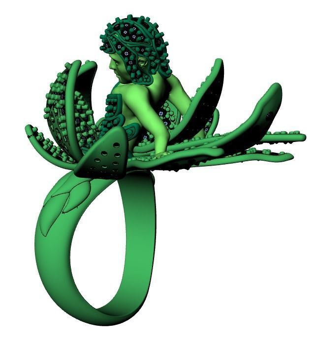 women ring print model 3D print model_34