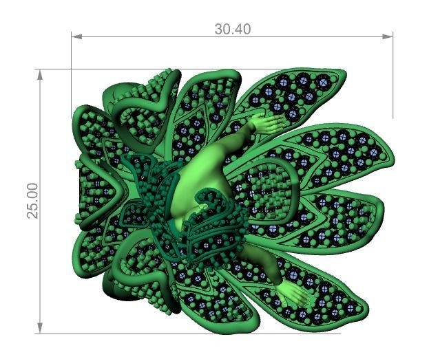 women ring print model 3D print model_36