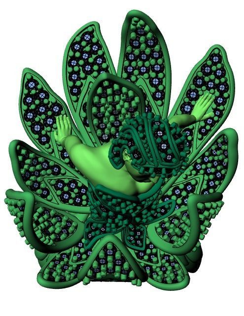 women ring print model 3D print model_30