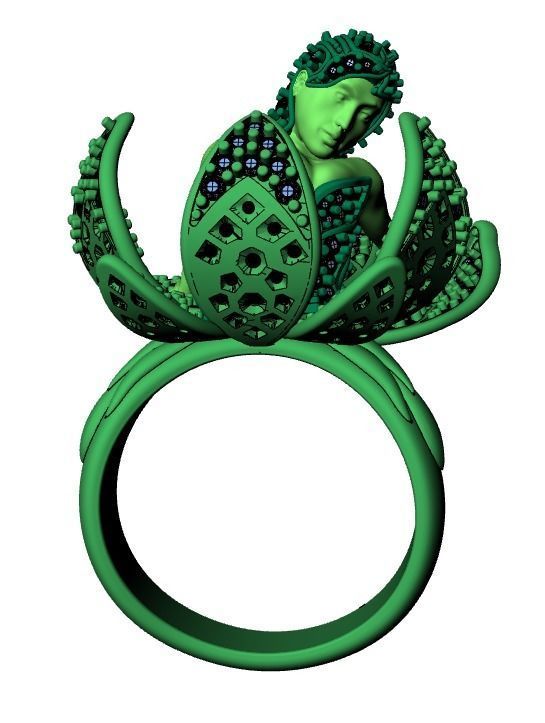 women ring print model 3D print model_21