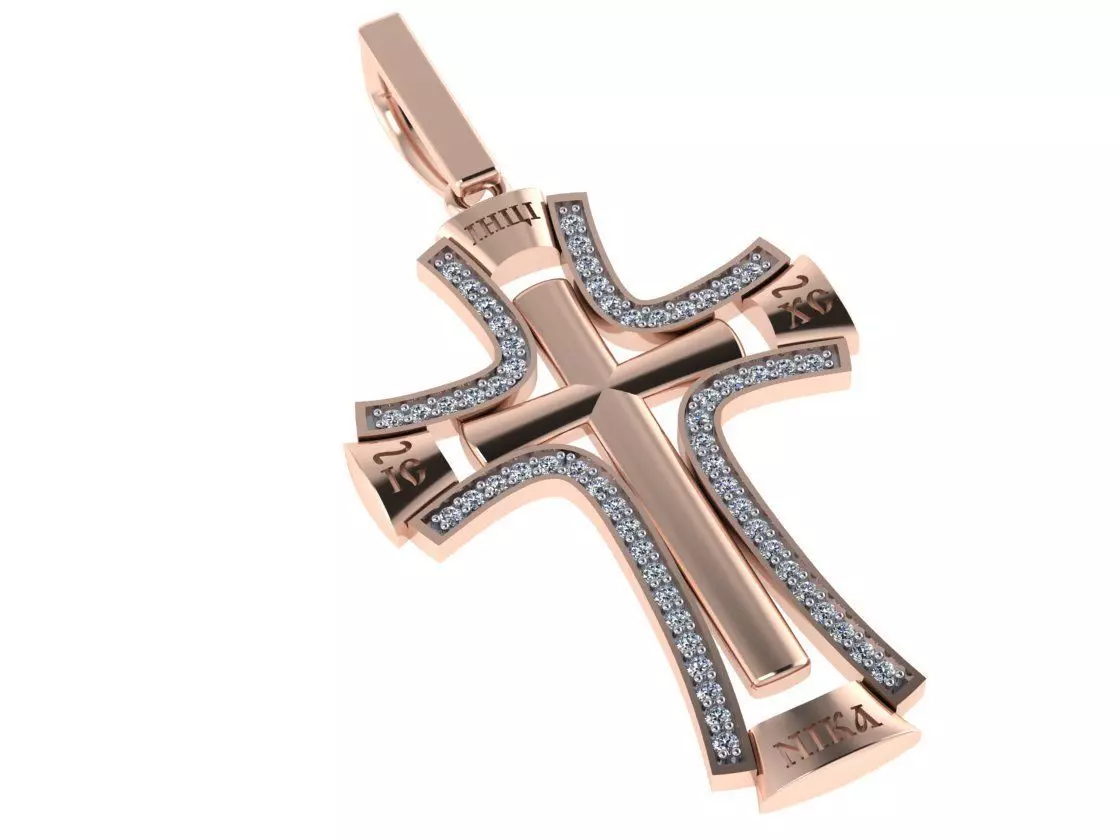 classic diamond cross 3D print model_0