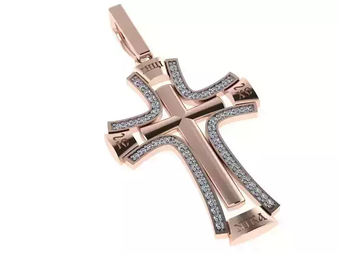 classic diamond cross 3D print model
