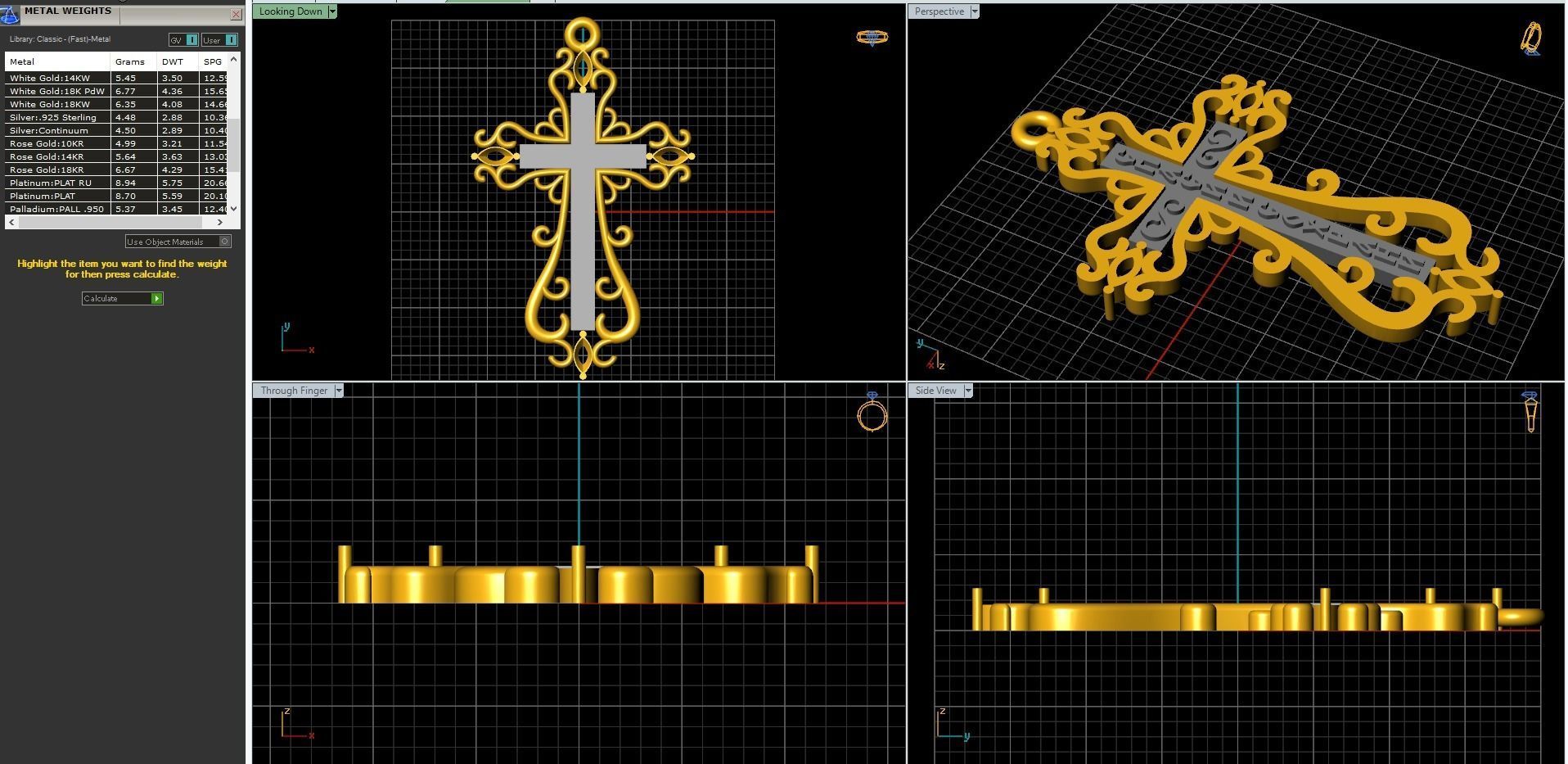 patterned cross 3D print model_4