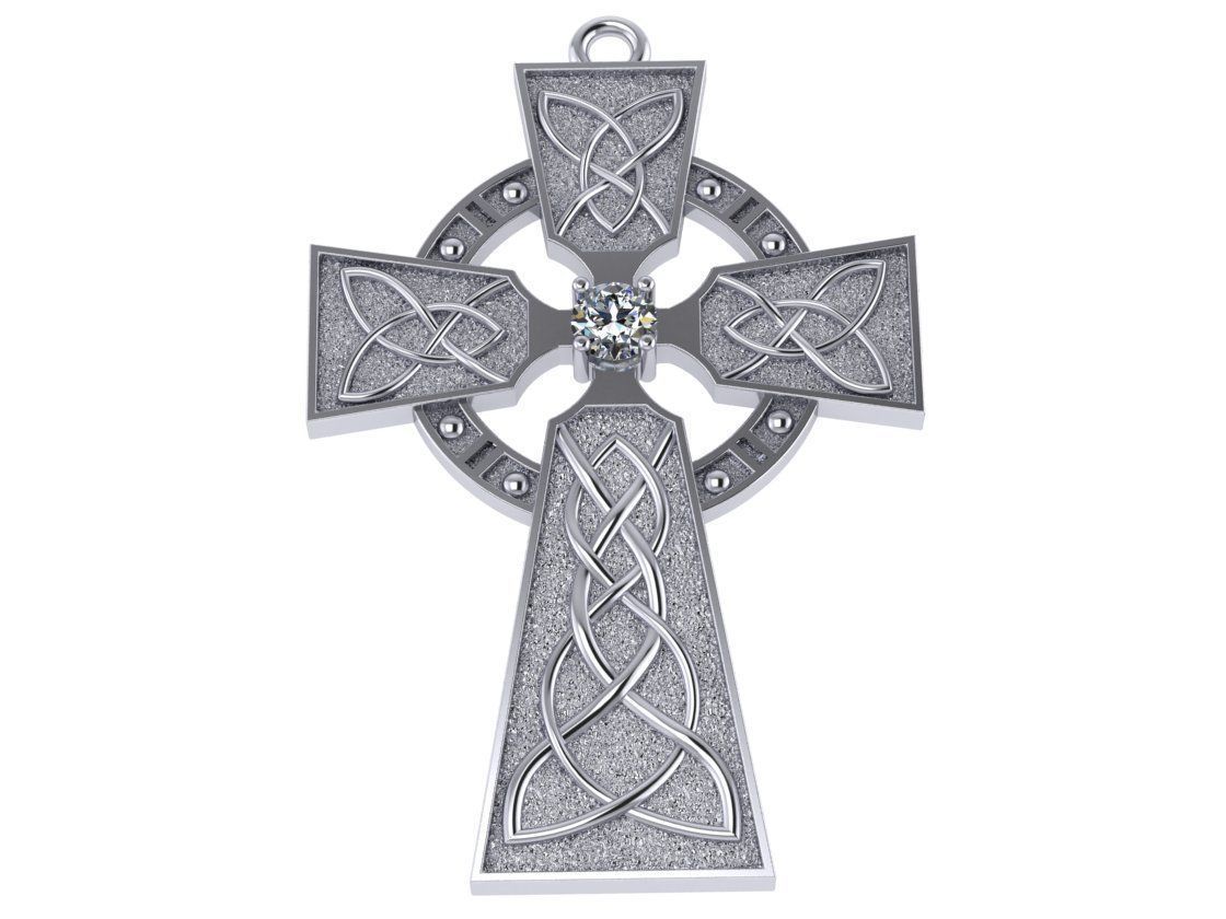 Celtic cross 3D print model_2