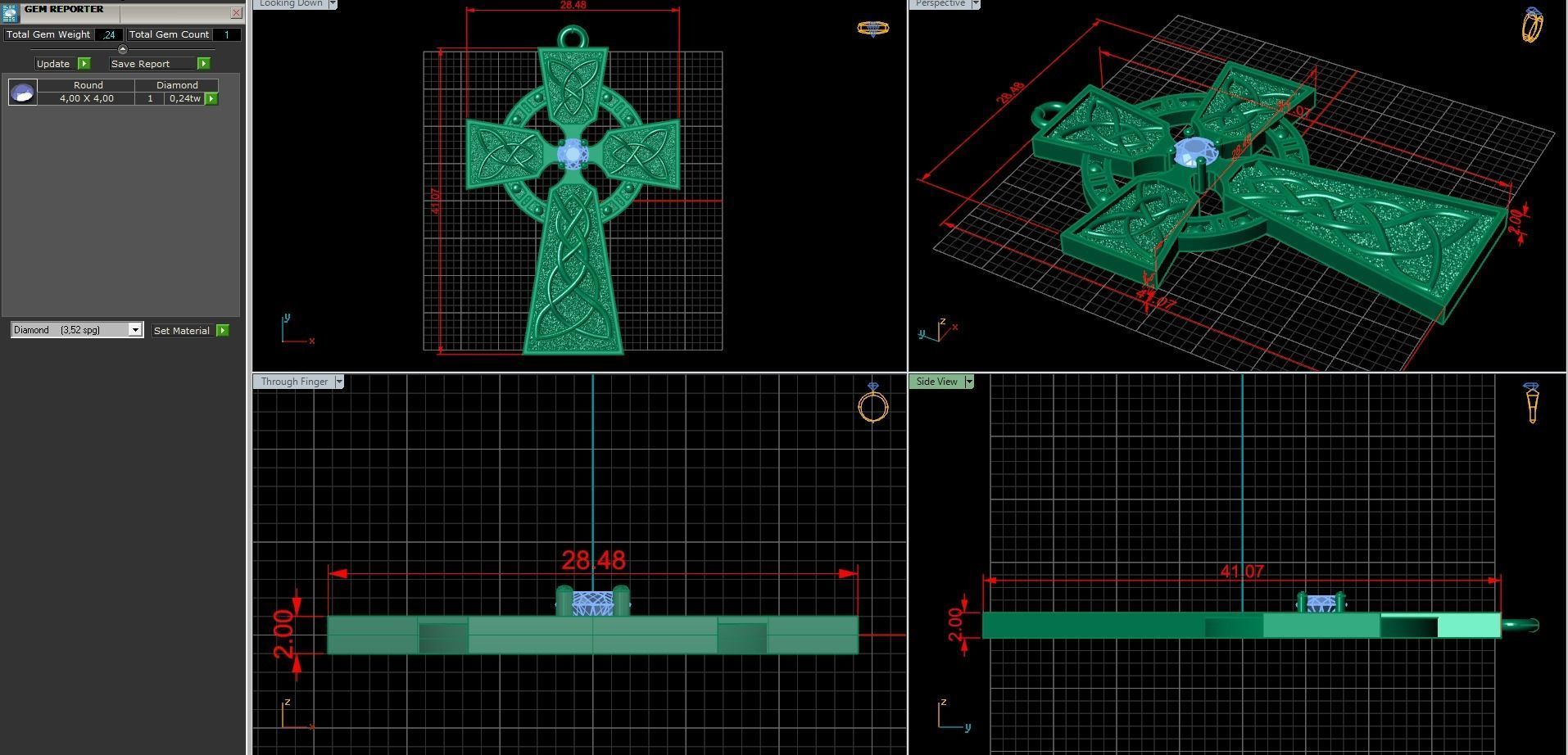 Celtic cross 3D print model_1