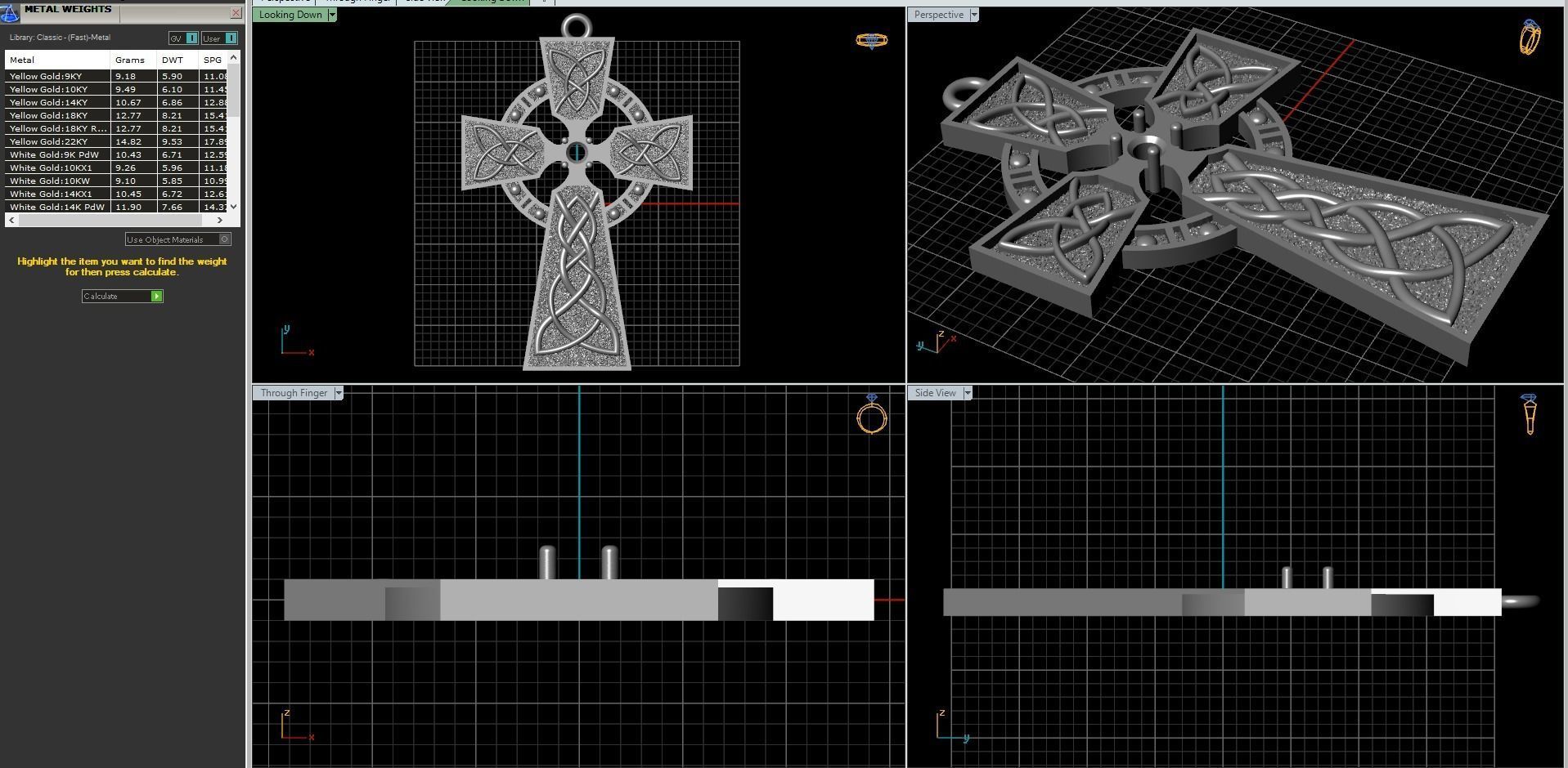 Celtic cross 3D print model_3