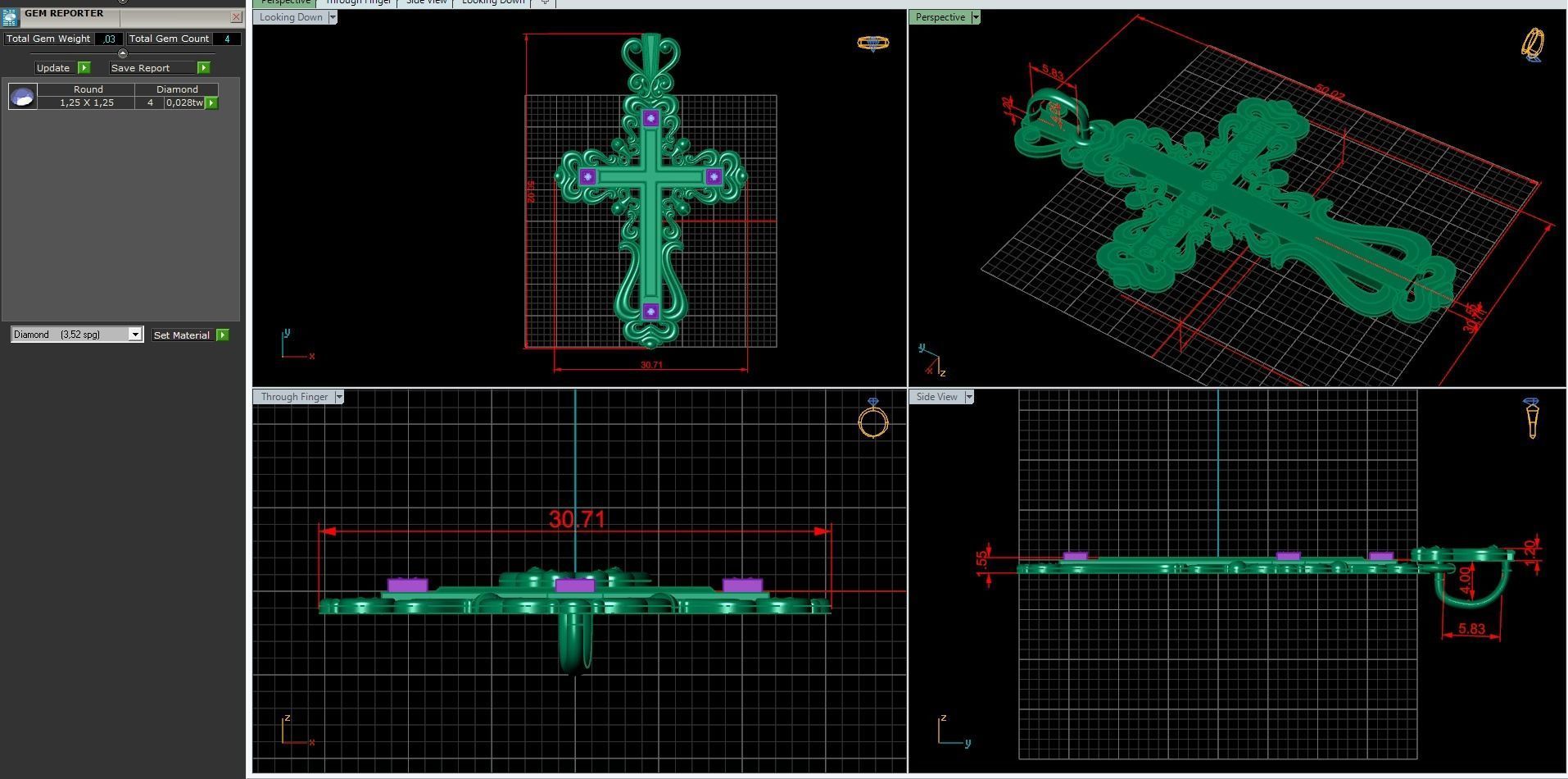 patterned cross 3D print model_1