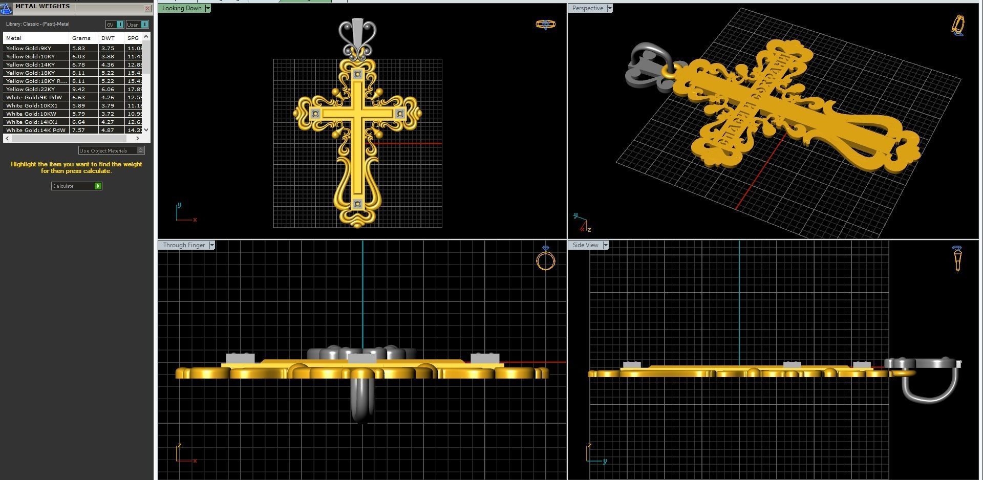 patterned cross 3D print model_4