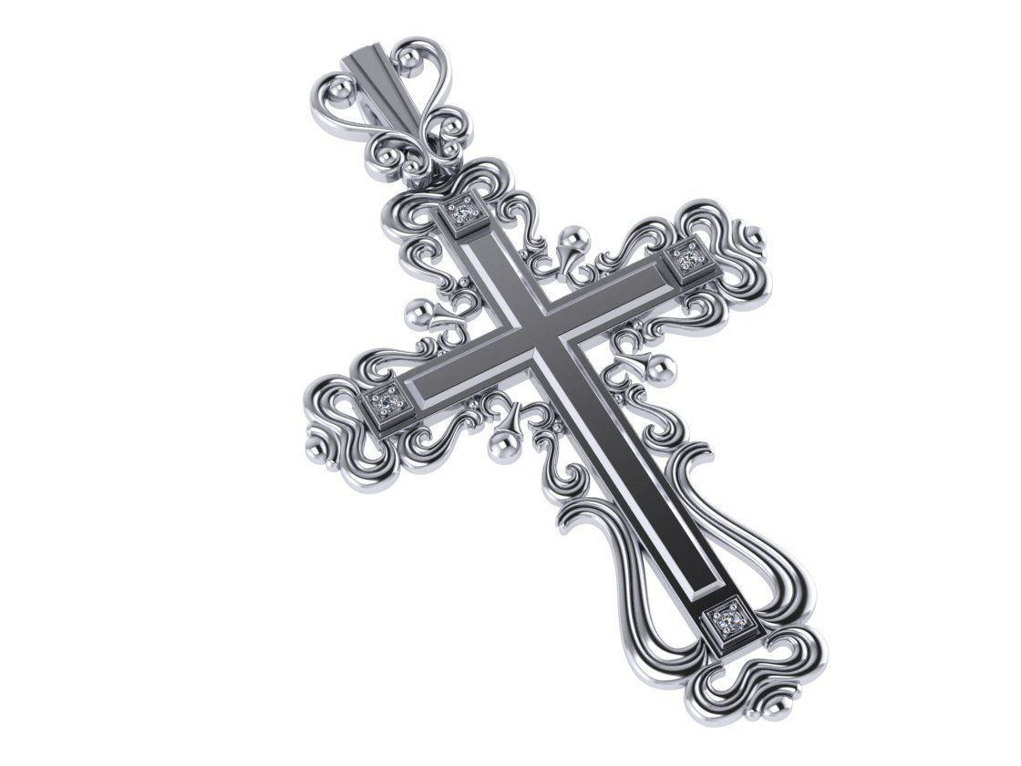 patterned cross 3D print model_3