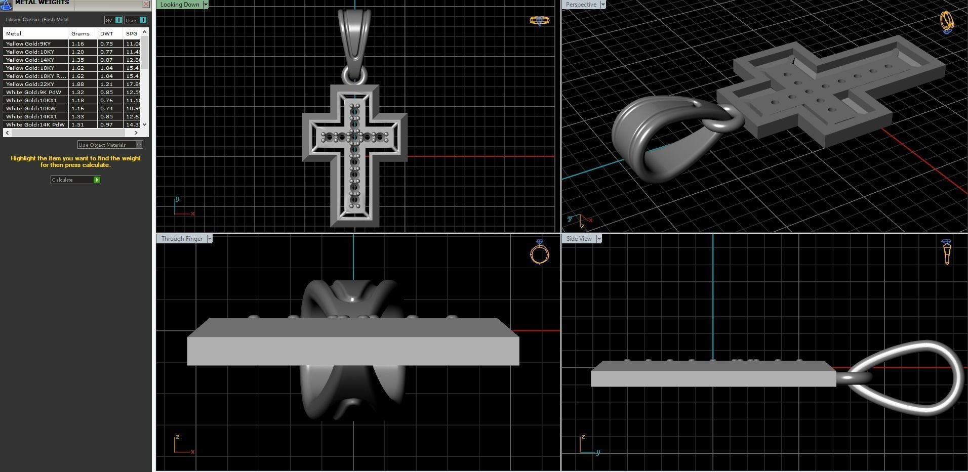 diamond cross  3D print model_3