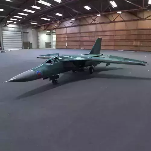 F 111E fighter jet 3D model