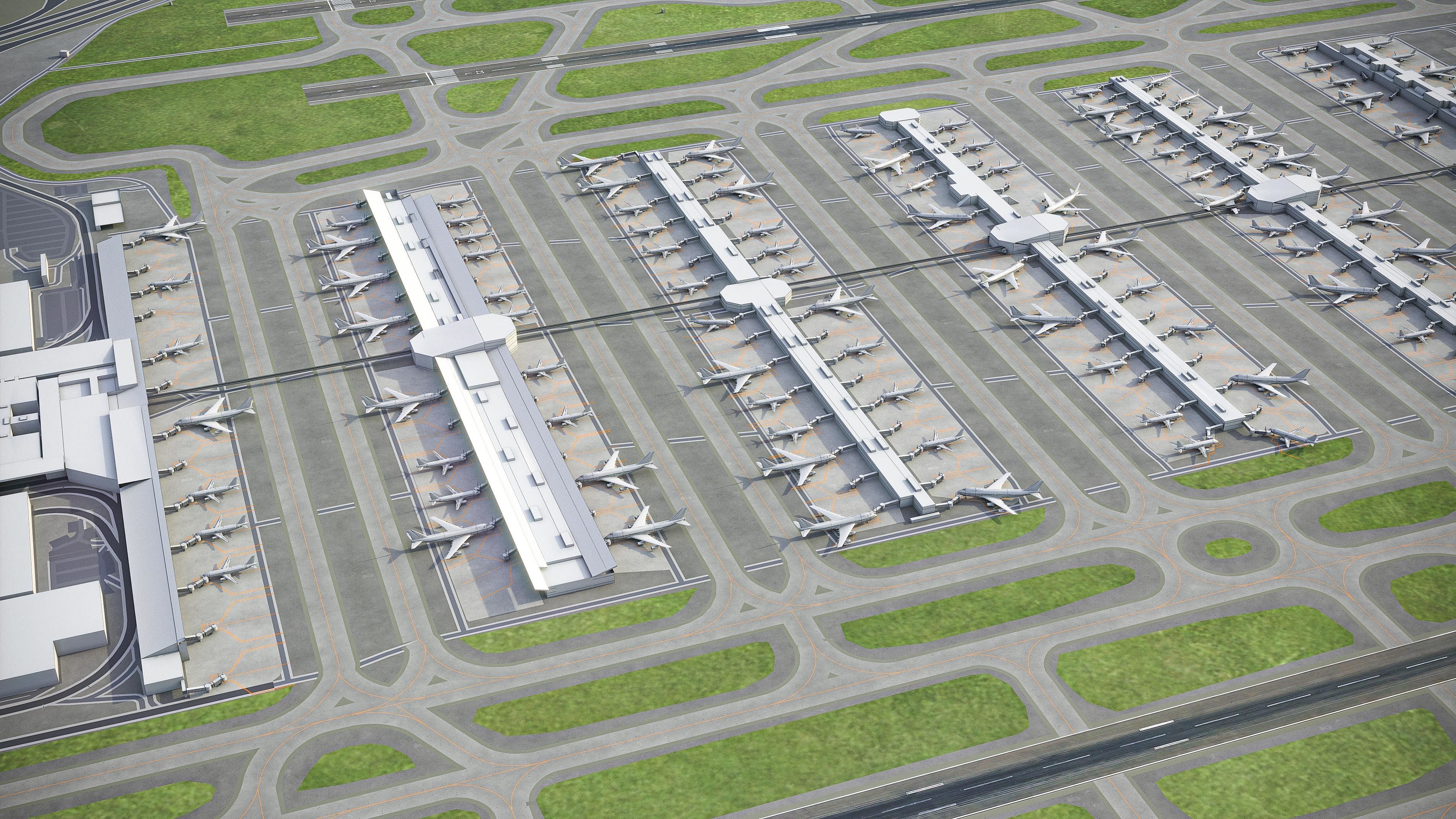 Atlanta Airport Low-poly 3D model_6