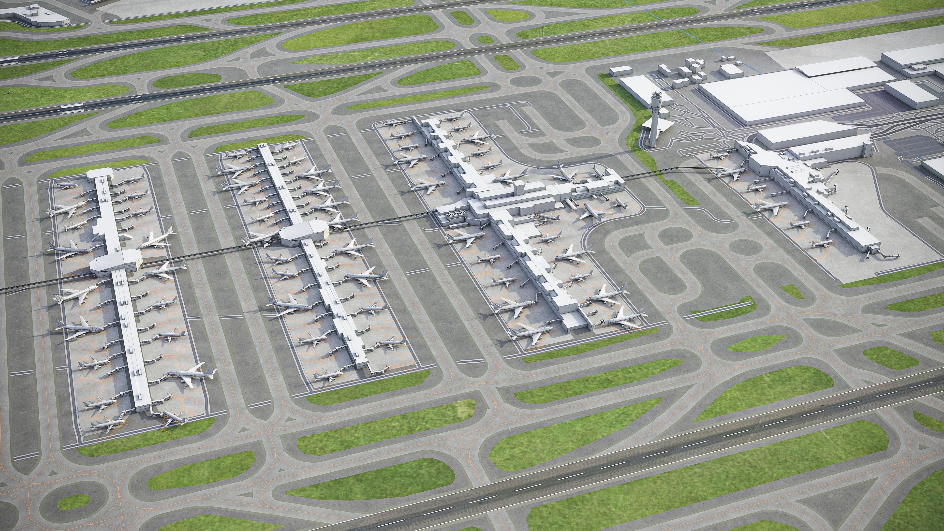 Atlanta Airport Low-poly 3D model_7