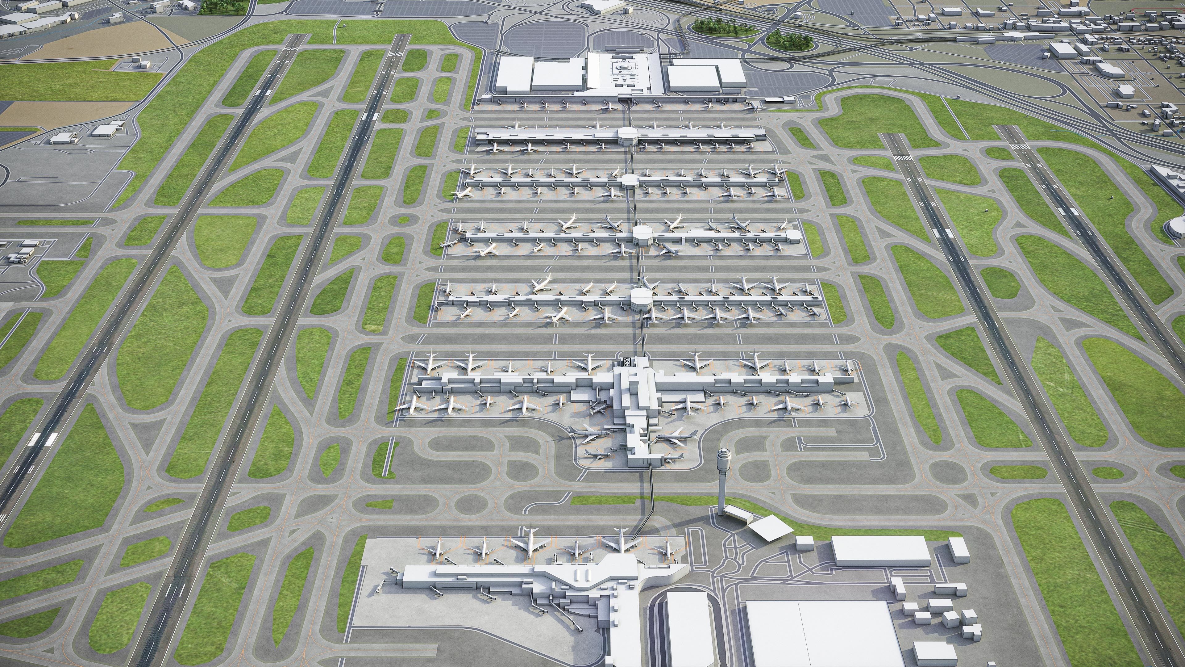 Atlanta Airport Low-poly 3D model_8