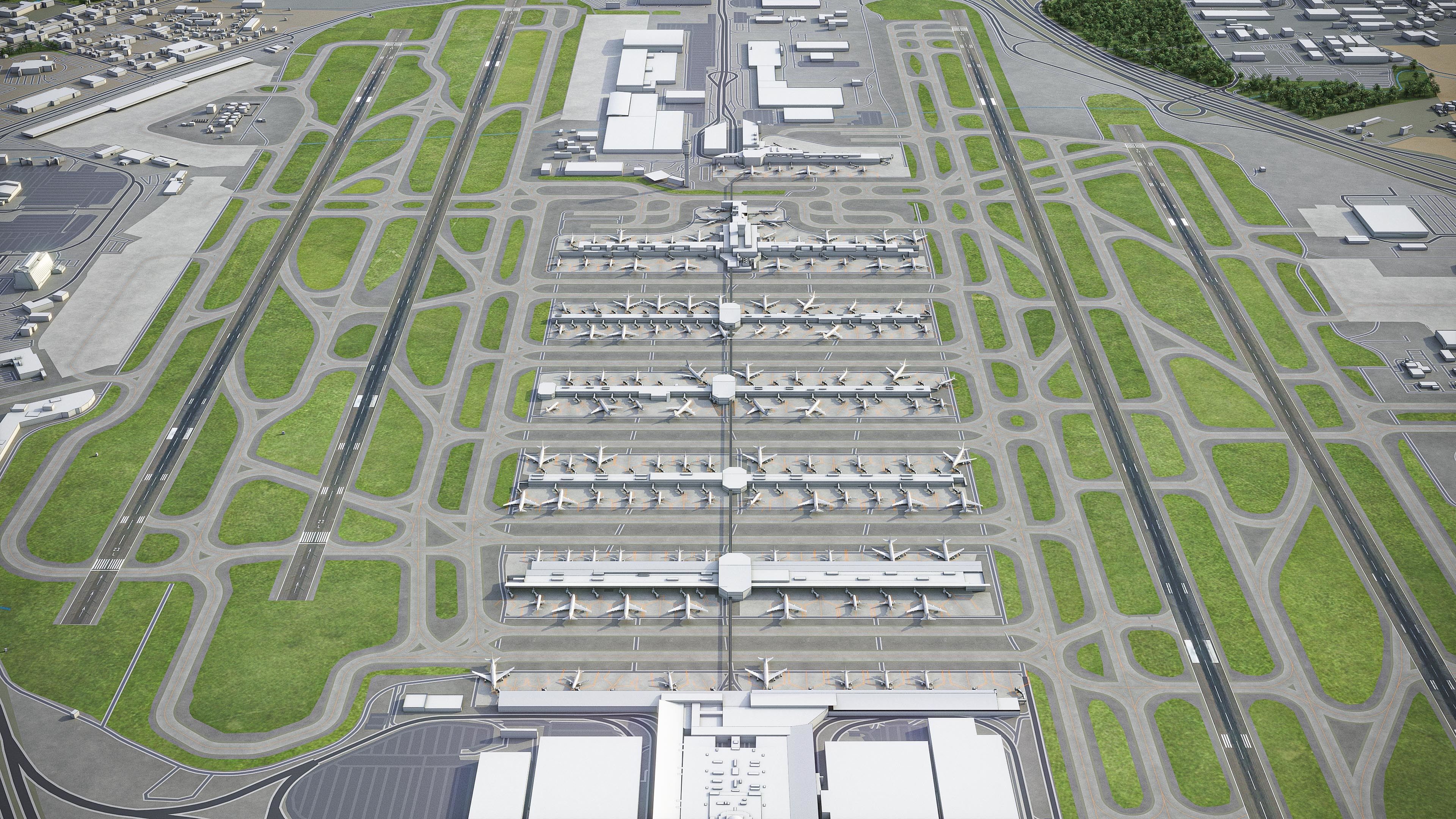 Atlanta Airport Low-poly 3D model_11