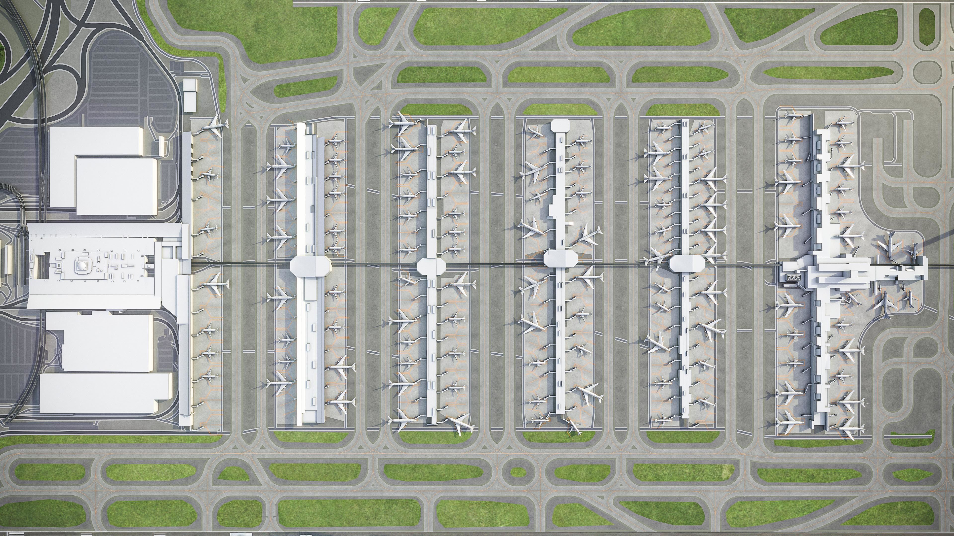 Atlanta Airport Low-poly 3D model_12
