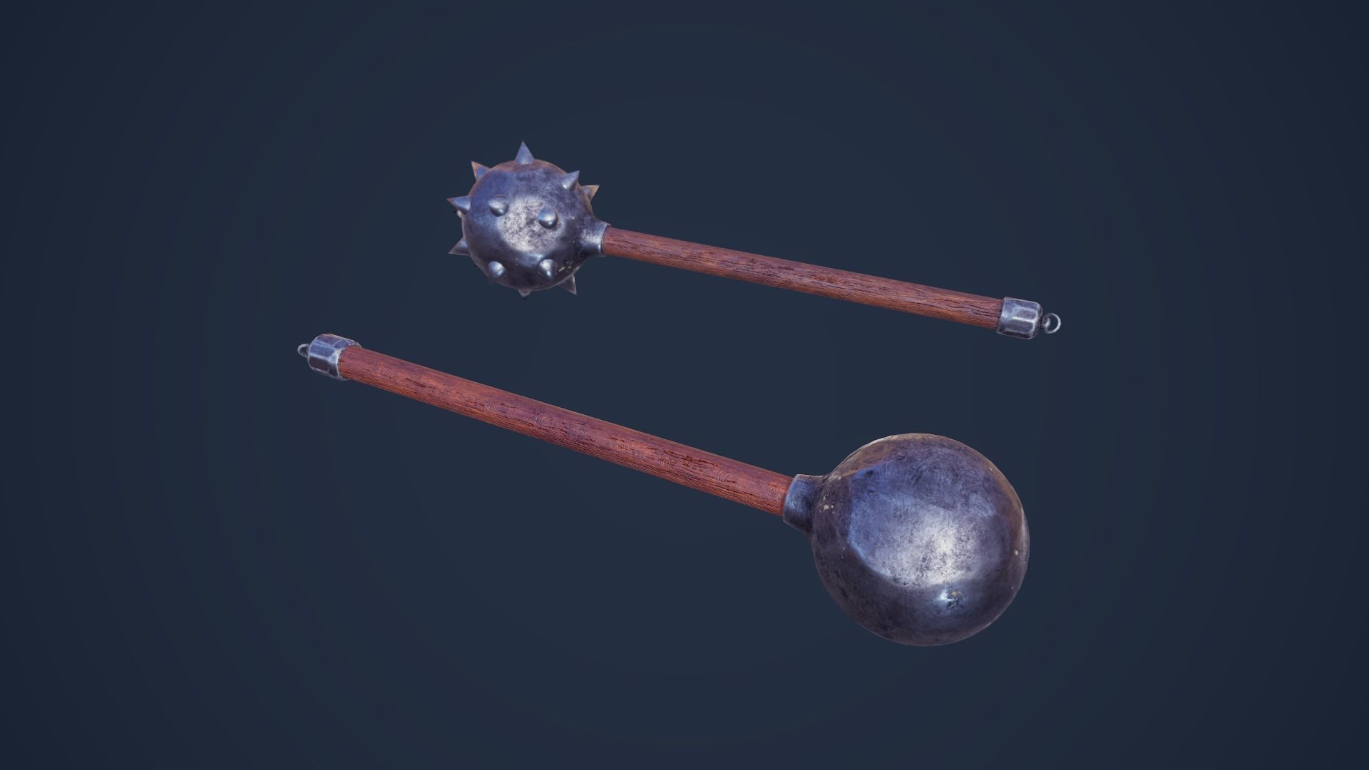 Maces sword with spike Low-poly 3D model_13