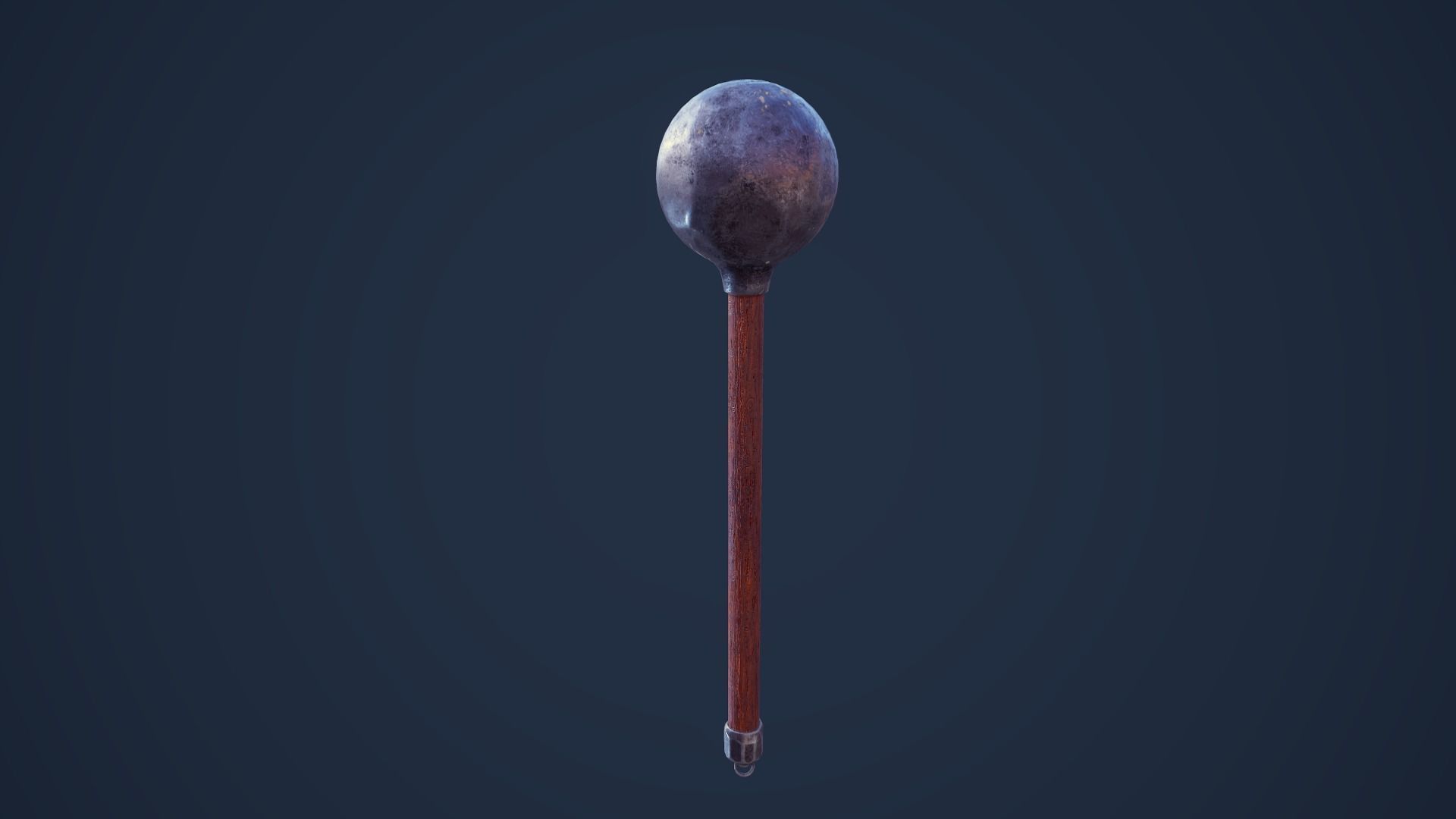 Maces sword with spike Low-poly 3D model_4