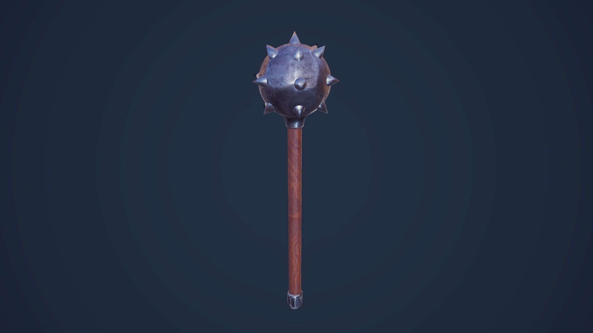 Maces sword with spike Low-poly 3D model_10