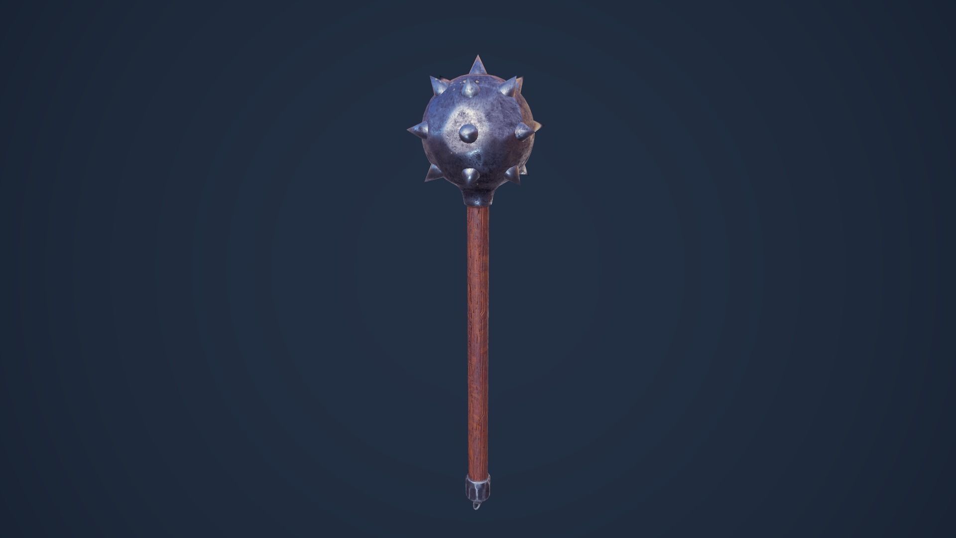 Maces sword with spike Low-poly 3D model_9