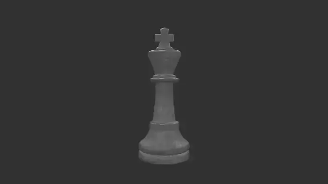 CHES-007 Chess King White 3D model