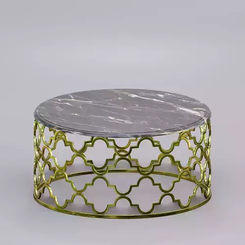 Moroccan round trellis table