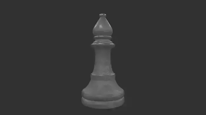 CHES-009 Chess Bishop White 3D model