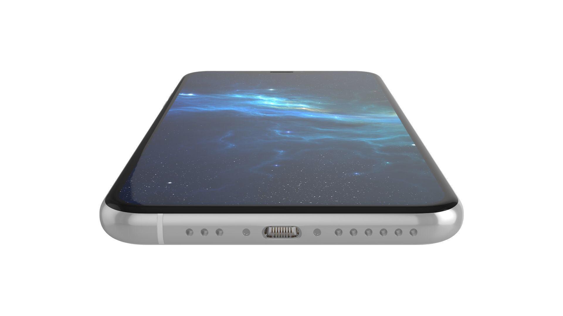 iPhone XS White 3D model_3