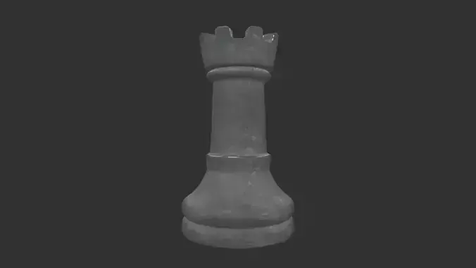 CHES-011 Chess Rook White 3D model