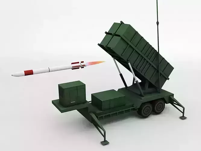  Missile Launcher with Pac3 Missile Low-poly 3D model