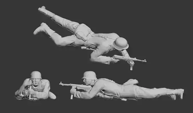 German soldier 3D print model
