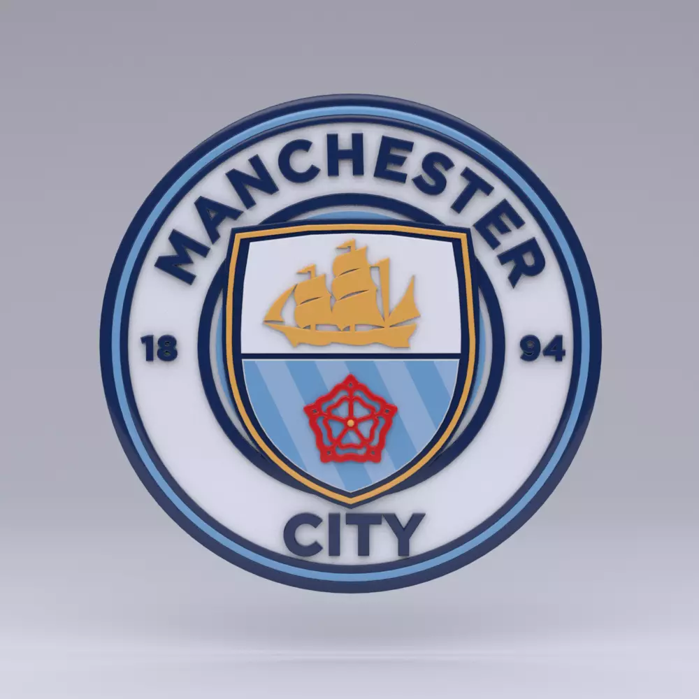 Manchester city Logo 3D model_0