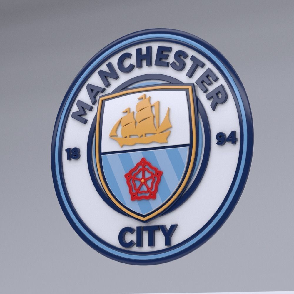 Manchester city Logo 3D model_1