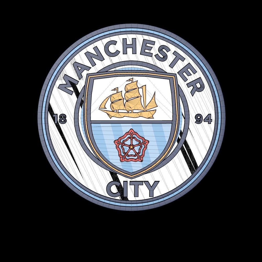 Manchester city Logo 3D model_2