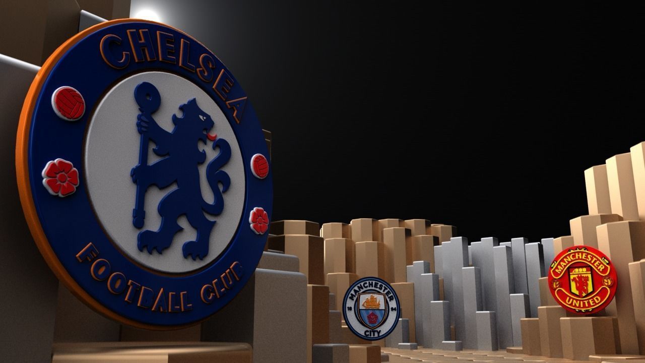 Manchester city Logo 3D model_4