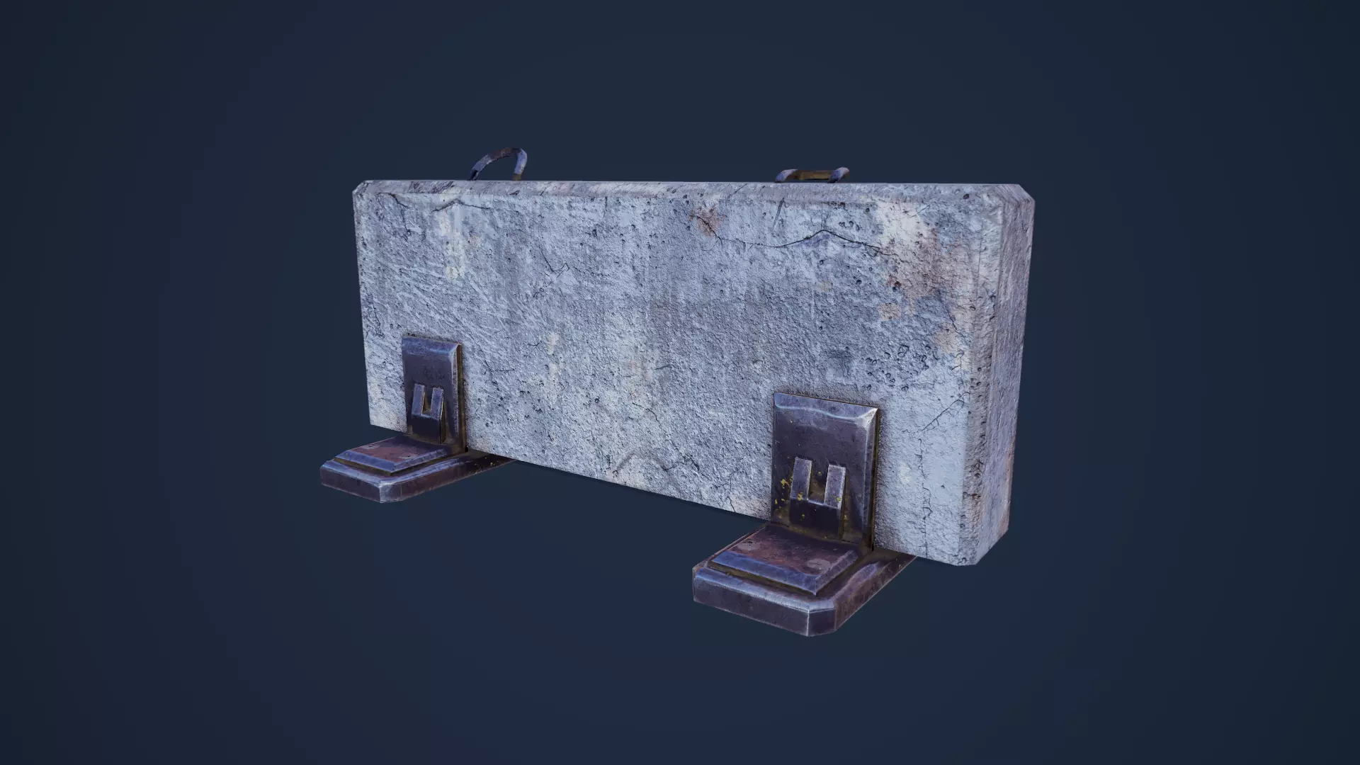 Concrete Barrier Low-poly 3D model