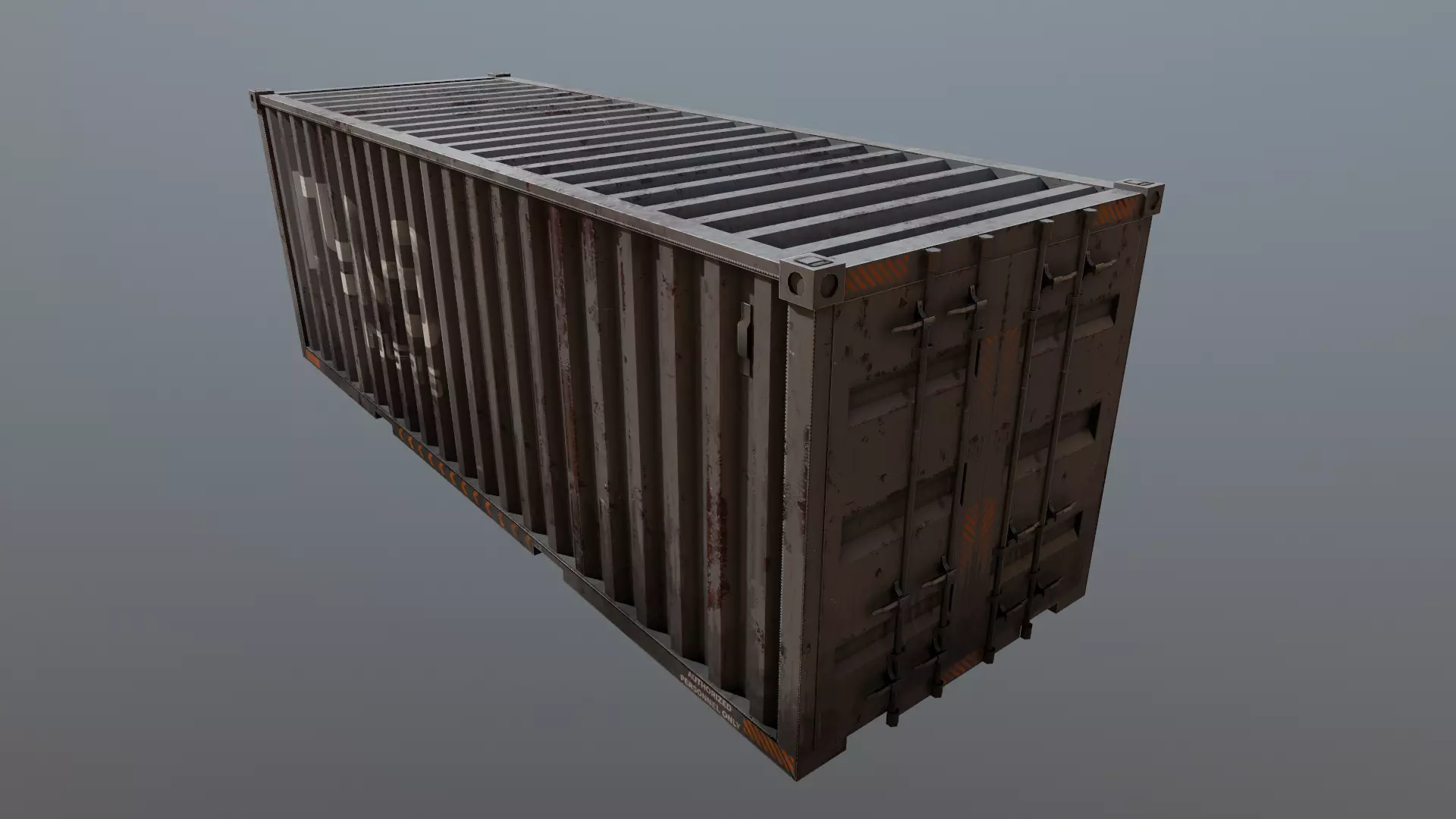 Storage Containter Low-poly 3D model_0