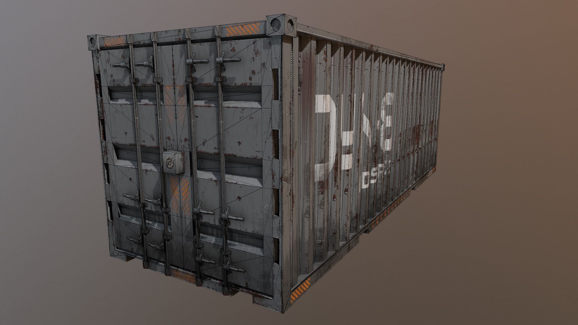Storage Containter Low-poly 3D model_7
