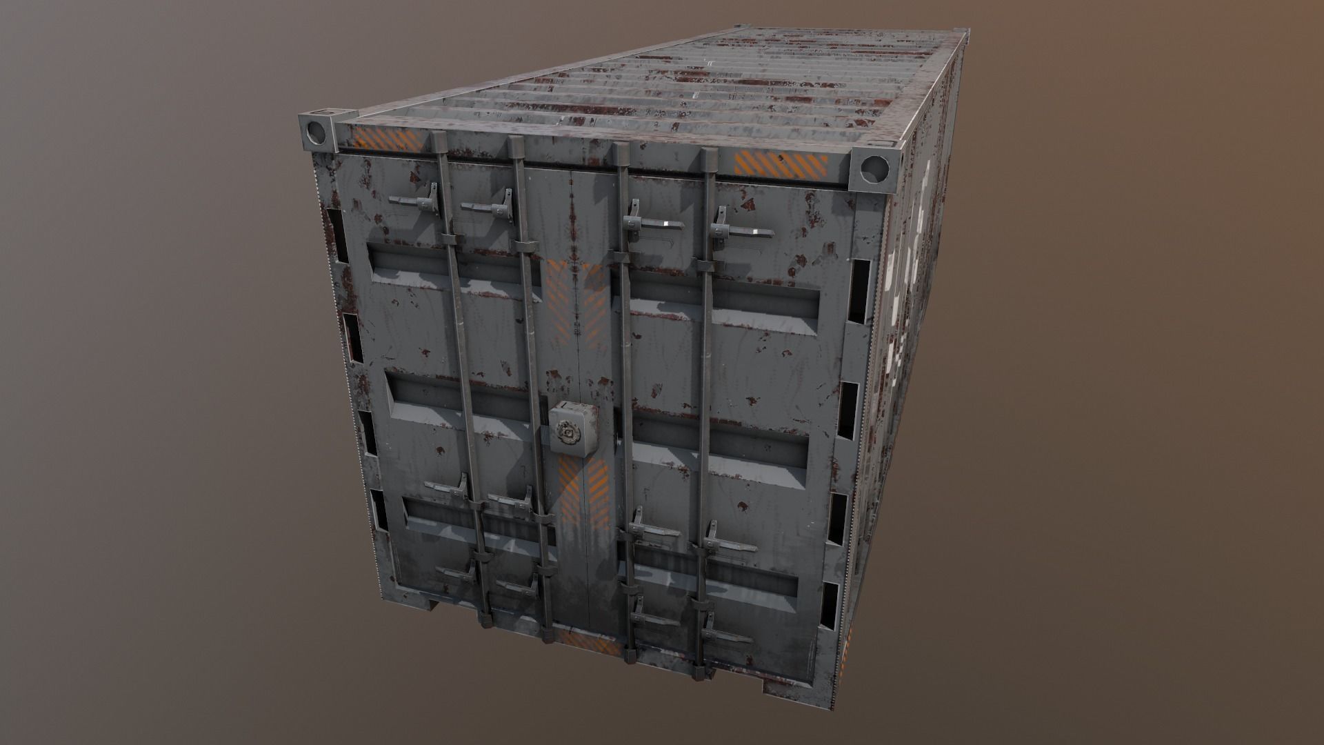 Storage Containter Low-poly 3D model_4