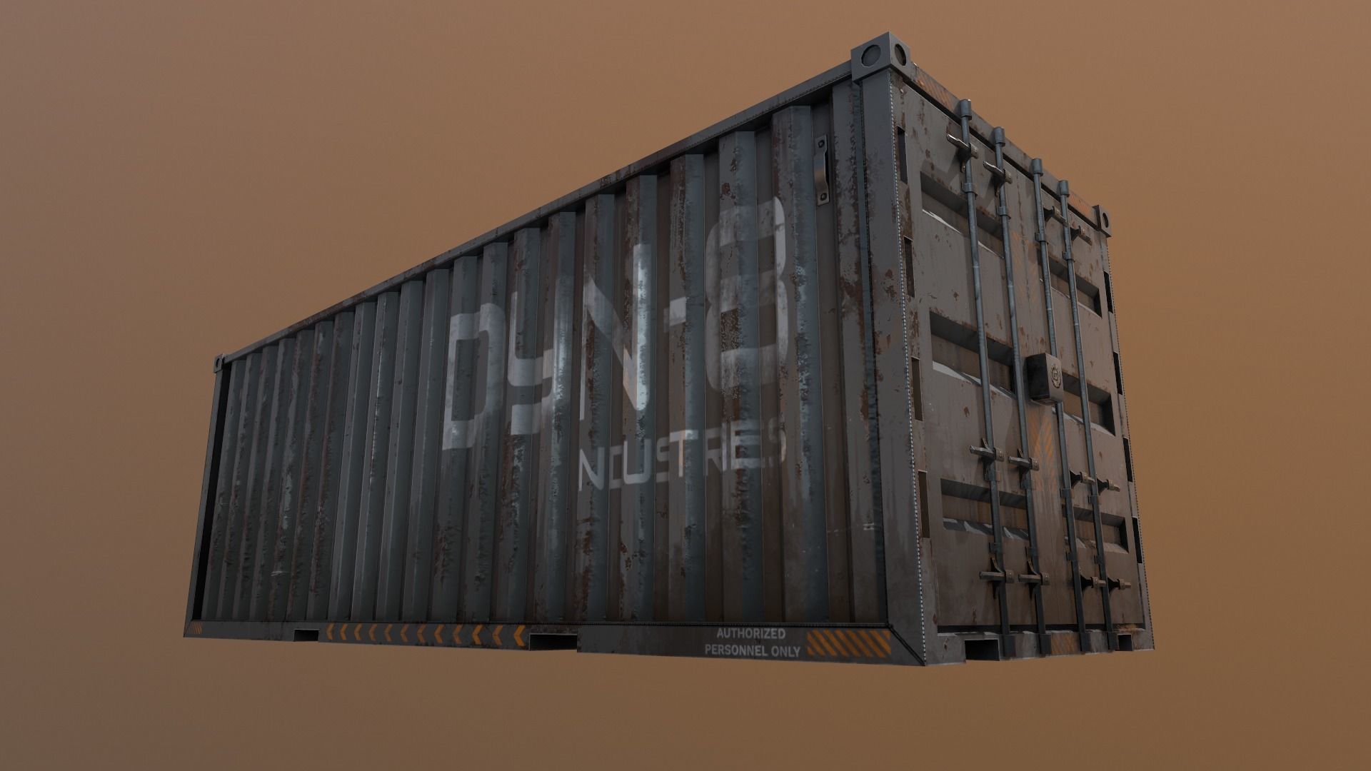 Storage Containter Low-poly 3D model_5