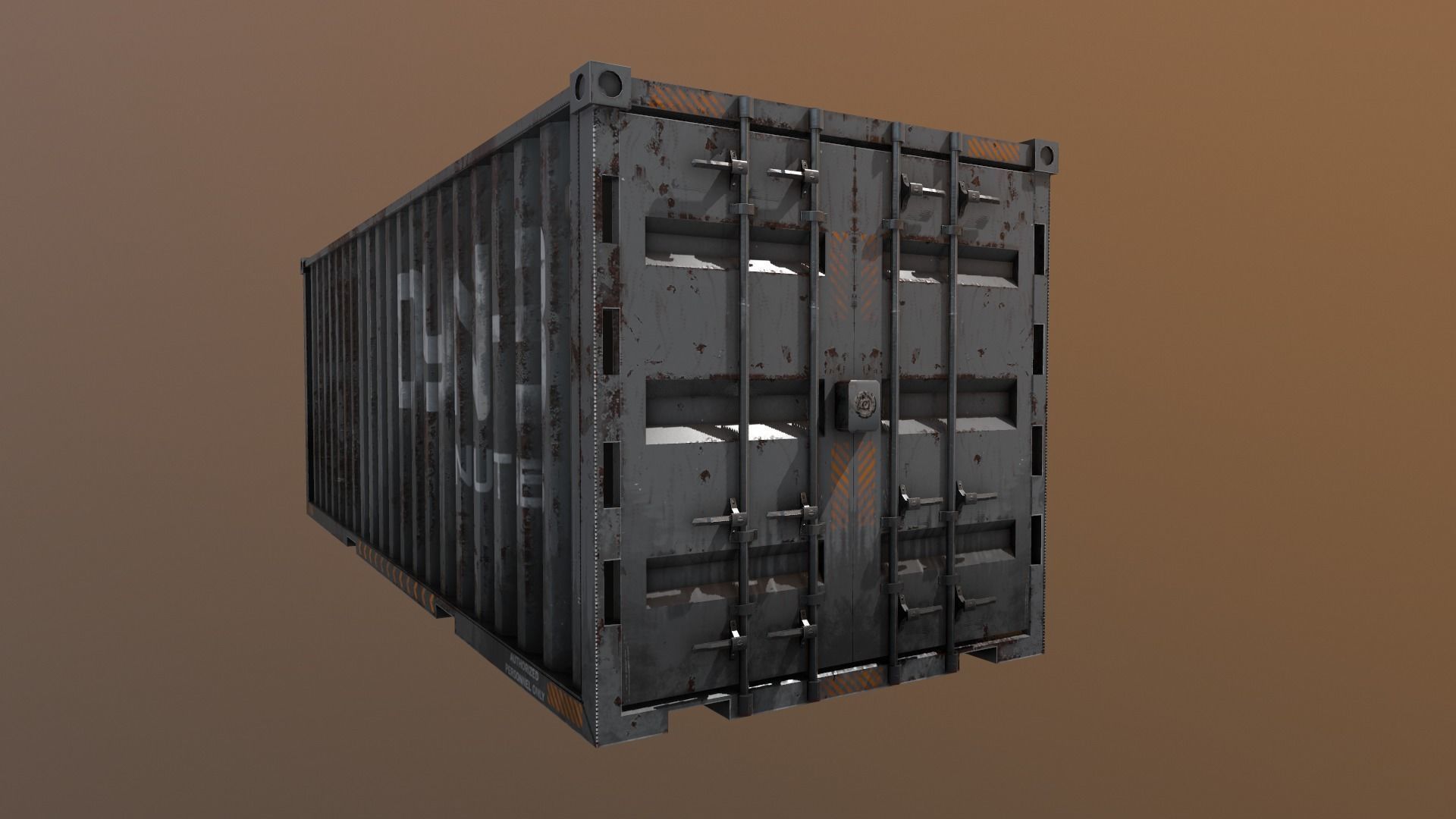 Storage Containter Low-poly 3D model_2