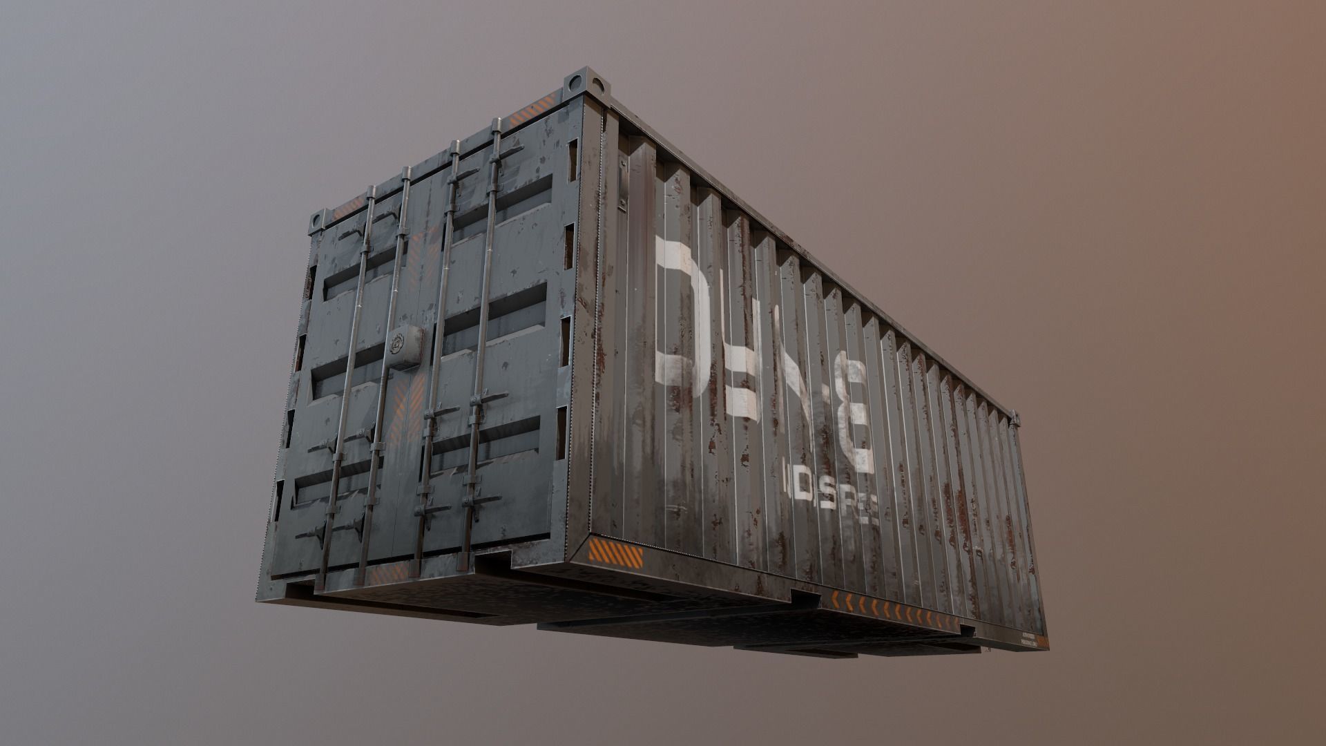 Storage Containter Low-poly 3D model_3
