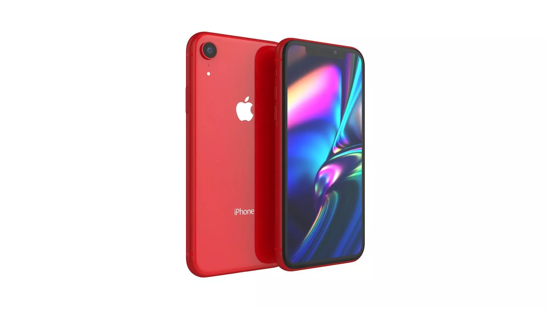 iPhone XR Red 3D model