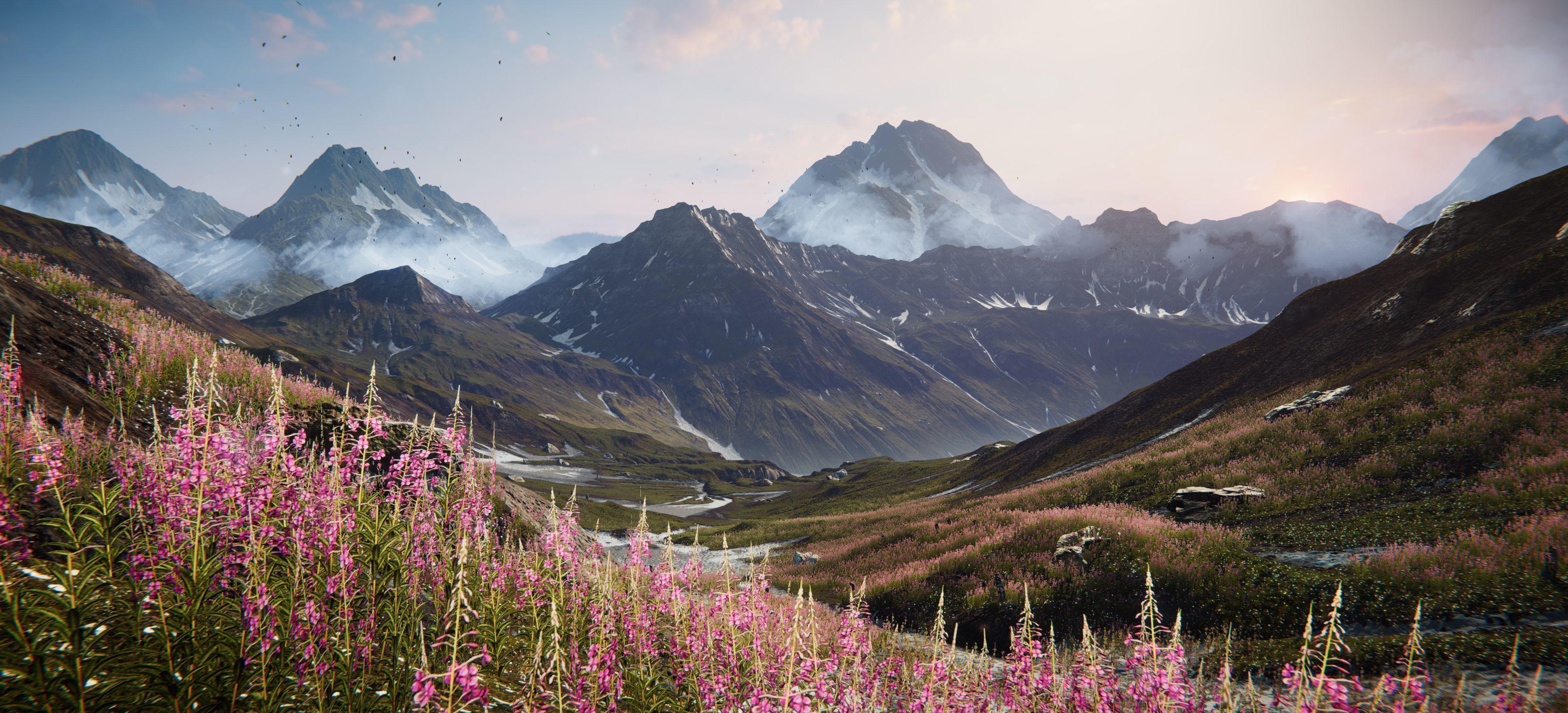 Grass Mountains Valley Environment - Unity 2017 Project Low-poly 3D model_6