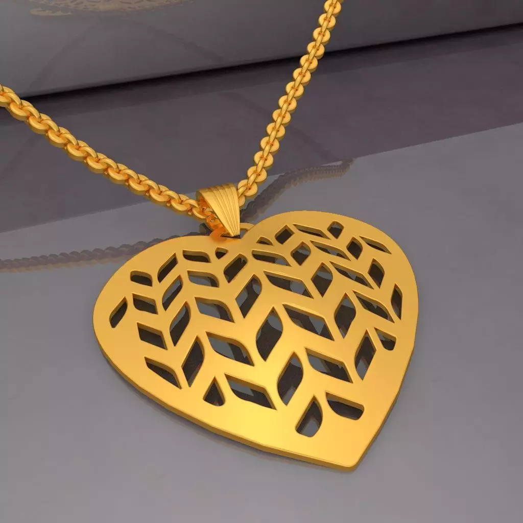 Filigree Heart Pendant KTFHP02 3D Model STL 3D print model